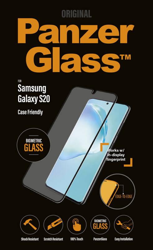 Ochranné sklo PanzerGlass Edge-to-Edge pro Samsung Galaxy S20 černé, Ochranné, sklo, PanzerGlass, Edge-to-Edge, pro, Samsung, Galaxy, S20, černé