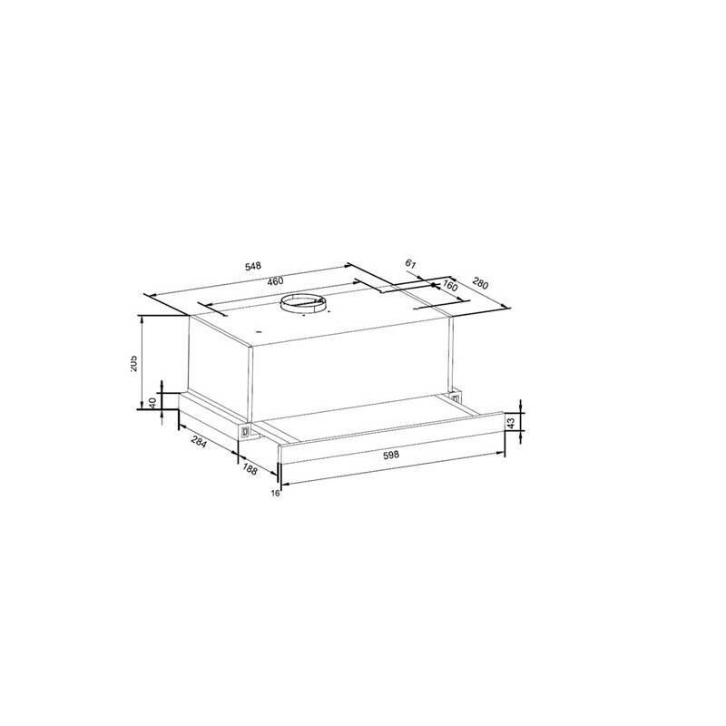 Odsavač par Amica ST 62 BBG černý