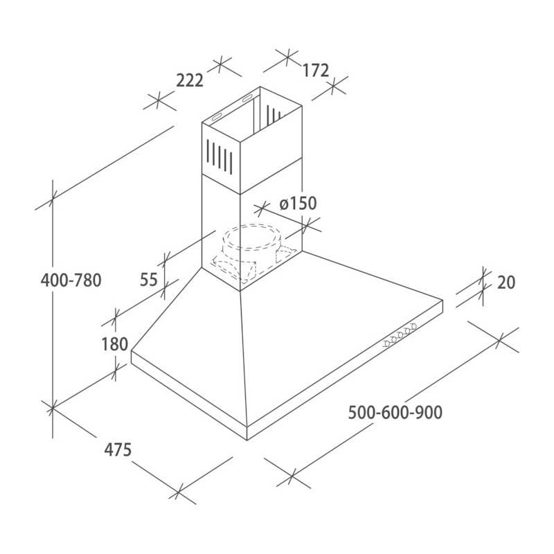 Odsavač par Candy CCC 60BA