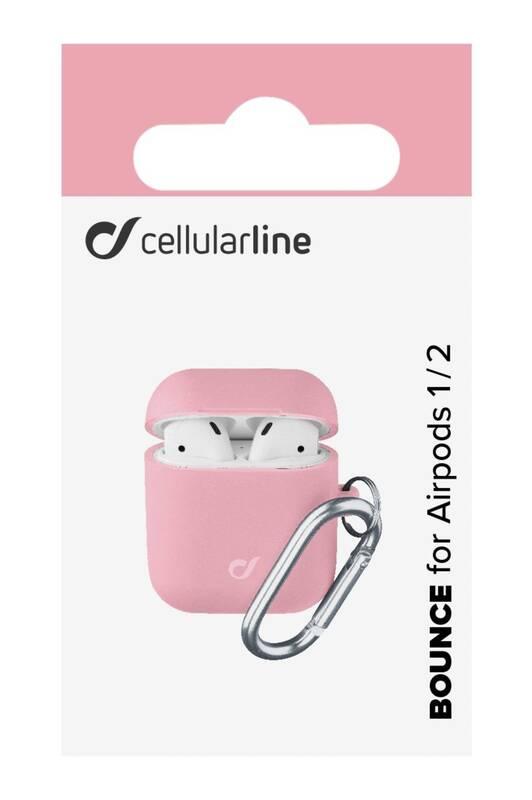 Pouzdro CellularLine Bounce pro Apple AirPods růžové