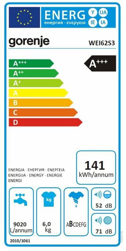Pračka Gorenje WEI62S3 bílá