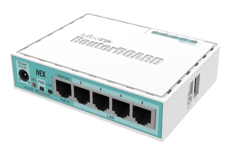 Router MikroTik hEX RB750Gr3 bílý