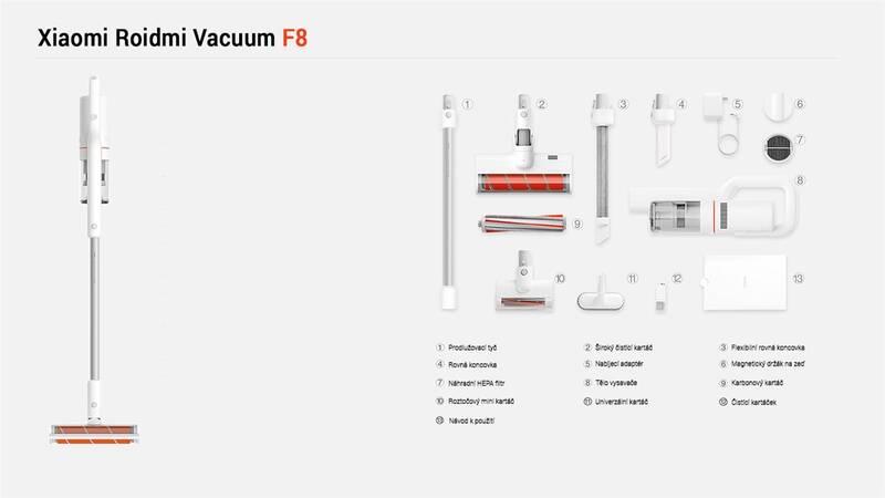 Tyčový vysavač Xiaomi Roidmi F8 bílý, Tyčový, vysavač, Xiaomi, Roidmi, F8, bílý
