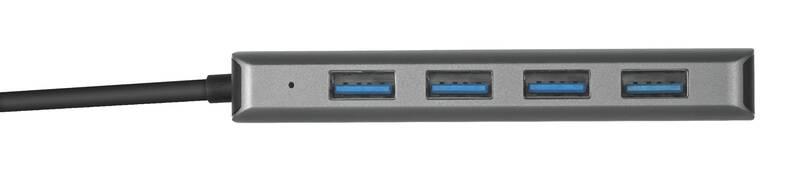 USB Hub Trust Halyx USB-C 4x USB 3.2 stříbrný