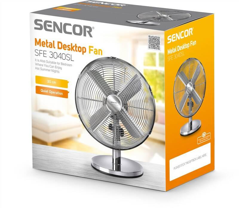 Ventilátor stolní Sencor SFE 3040SL nerez, Ventilátor, stolní, Sencor, SFE, 3040SL, nerez