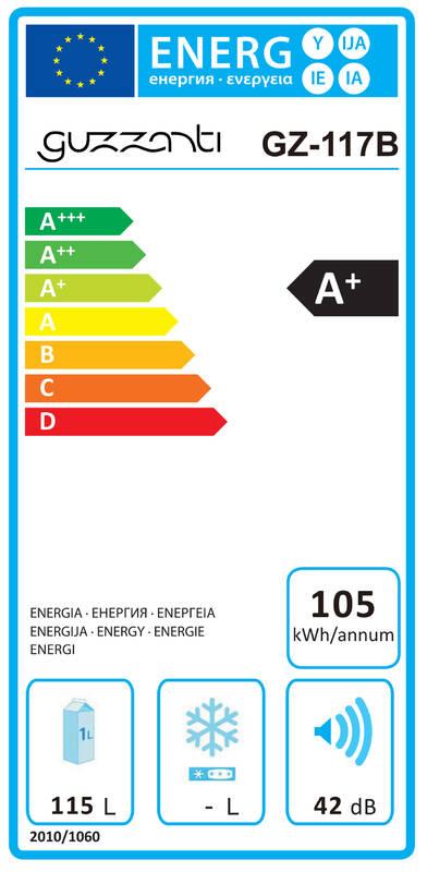 Vinotéka Guzzanti GZ 117B černá