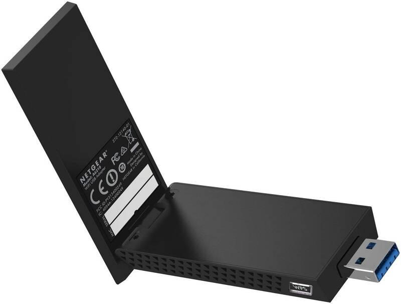 Wi-Fi adaptér NETGEAR A6210, USB 3.0 černý, Wi-Fi, adaptér, NETGEAR, A6210, USB, 3.0, černý