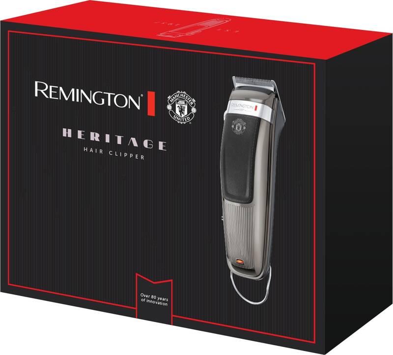 Zastřihovač vlasů Remington HC9105 Man Utd Heritage Hair Clipper černý stříbrný