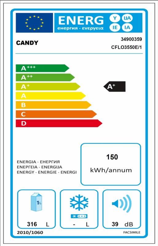 Chladnička Candy CFLO3550E 1