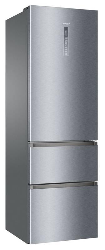 Chladnička s mrazničkou Haier A3FE835CGJE titanium