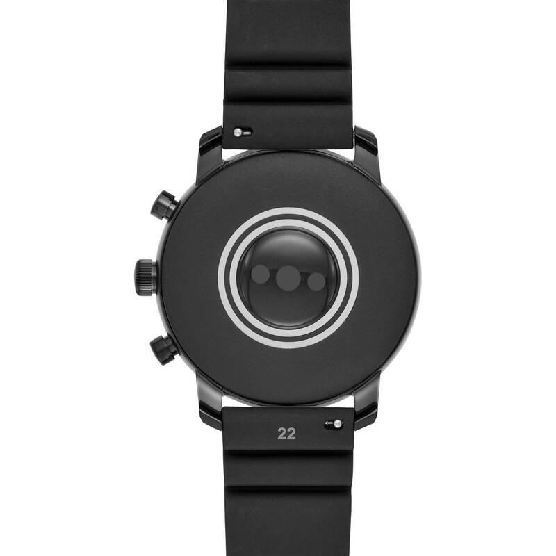 Chytré hodinky Fossil Explorist HR - Black Silicone