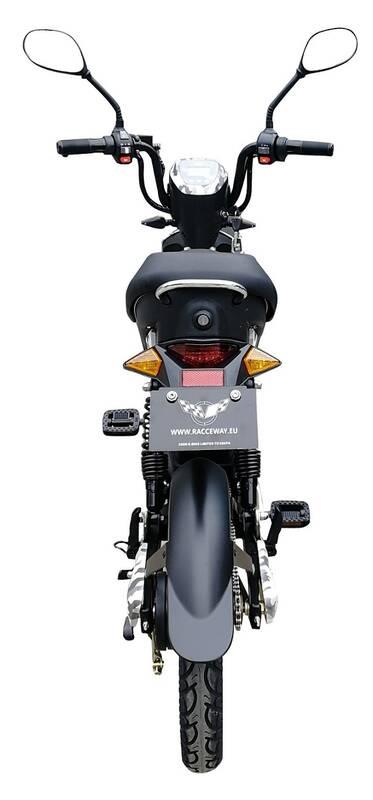 Elektrický motocykl RACCEWAY E-BABETA, maskáč černo-bílý