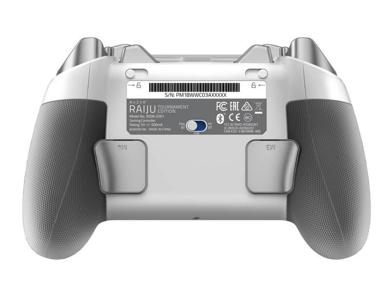 Gamepad Razer Raiju Tournament Ed. PC, PS4, Android, iOS bílý