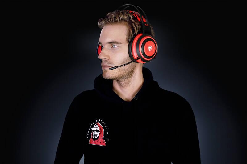 Headset Razer Nari Ultimate PewDiePie Ed. černý červený