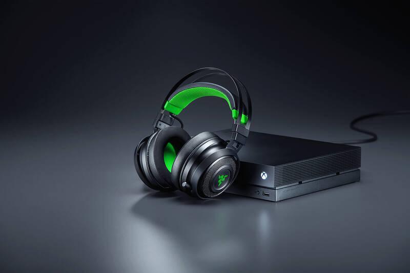Headset Razer Nari Ultimate pro Xbox One černý zelený