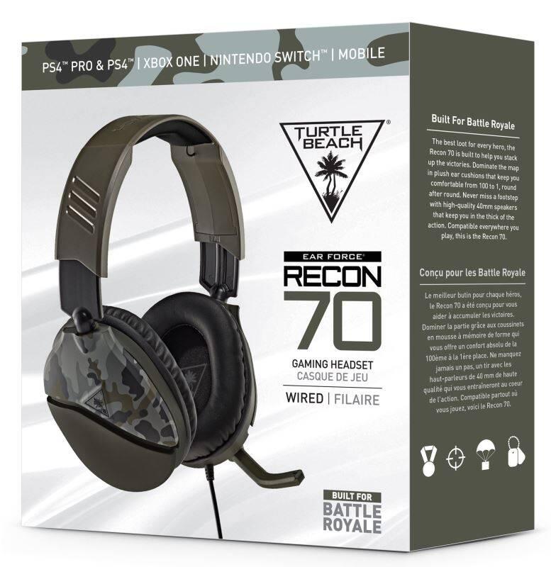 Headset Turtle Beach Recon 70 pro PC, PS4, Xbox One, Nintendo zelený