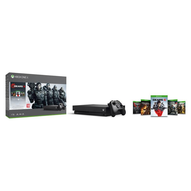 Herní konzole Microsoft Xbox One X 1 TB Gears Family Bundle