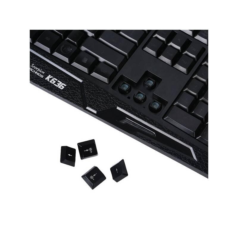 Klávesnice Marvo K636, US černá