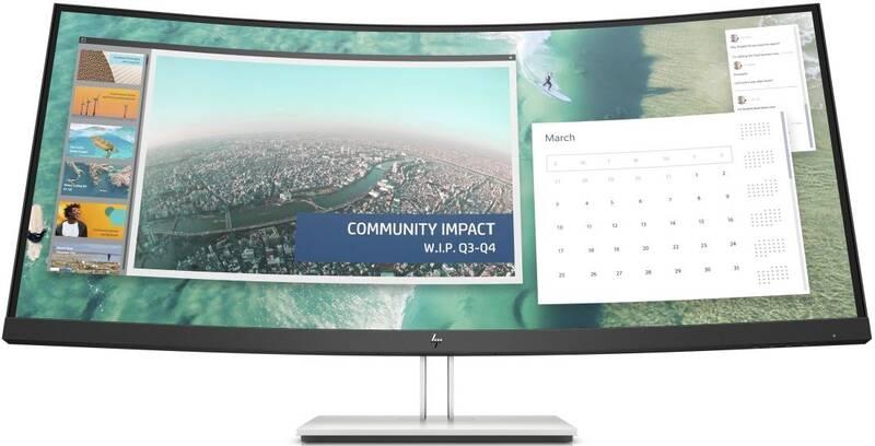 Monitor HP E344c Curved černý stříbrný