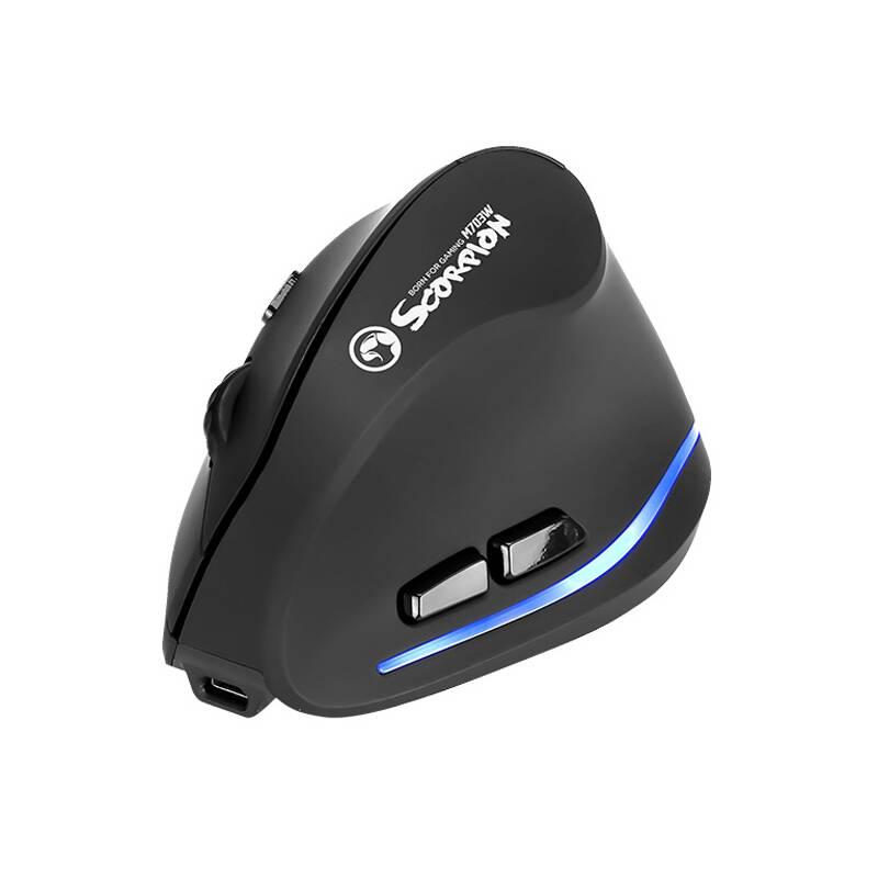 Myš Marvo M703W vertikální, ergonomická černá