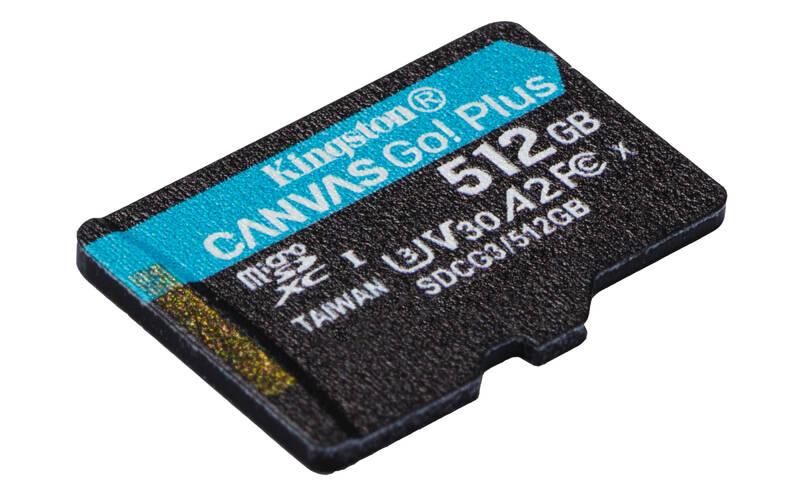 Paměťová karta Kingston Canvas Go! Plus MicroSDXC 512GB UHS-I U3, Paměťová, karta, Kingston, Canvas, Go!, Plus, MicroSDXC, 512GB, UHS-I, U3