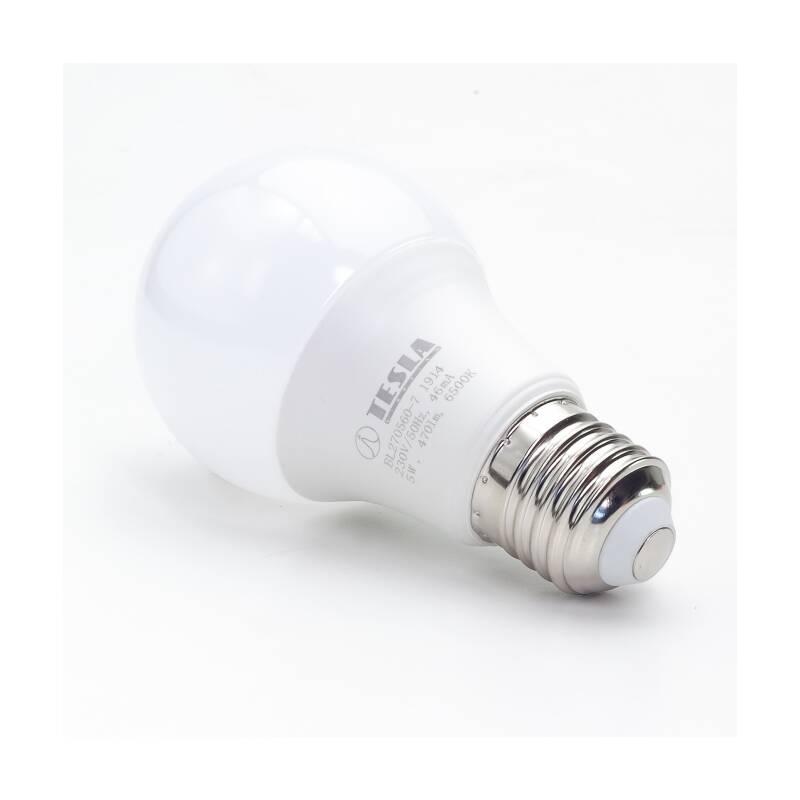 Žárovka LED Tesla klasik, 5W, E27, studená bílá