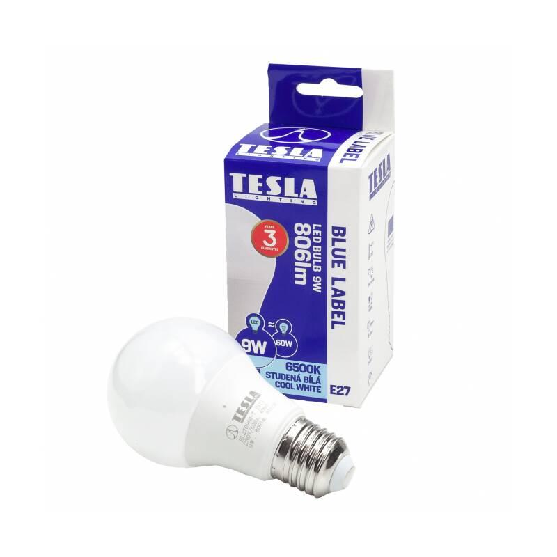 Žárovka LED Tesla klasik, 9W, E27, studená bílá
