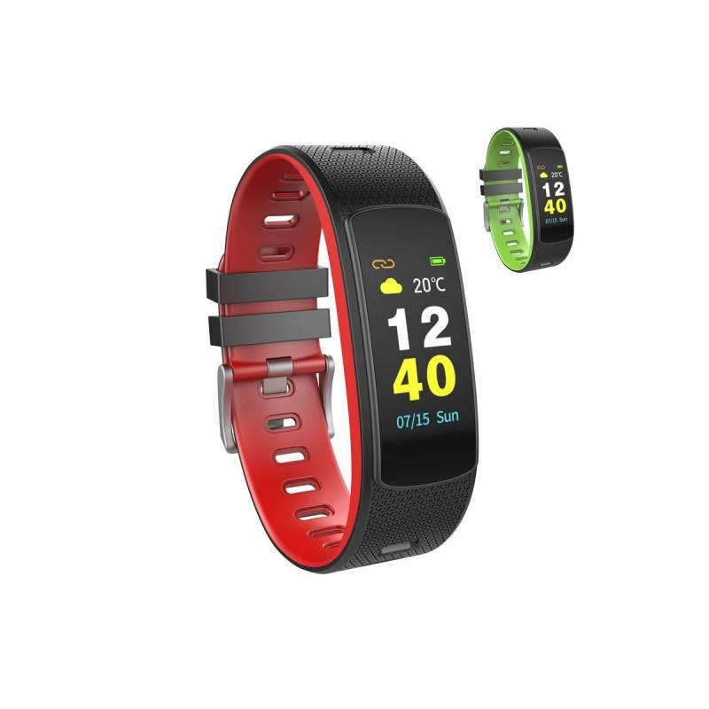 Fitness náramek Umax U-Band 116H černý červený zelený