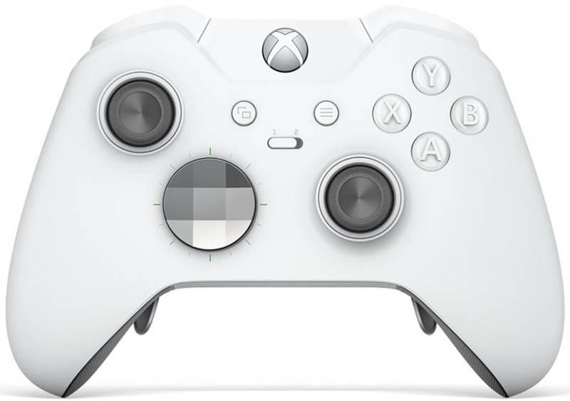 Gamepad Microsoft Xbox One Wireless - speciální bílá edice Elite, Gamepad, Microsoft, Xbox, One, Wireless, speciální, bílá, edice, Elite
