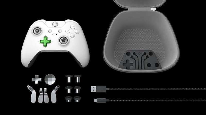 Gamepad Microsoft Xbox One Wireless - speciální bílá edice Elite, Gamepad, Microsoft, Xbox, One, Wireless, speciální, bílá, edice, Elite