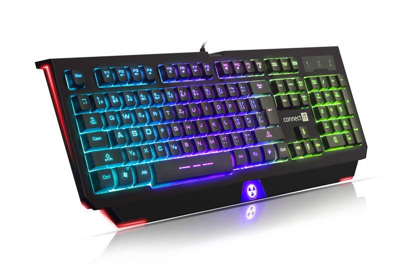 Klávesnice Connect IT Battle Rainbow, CZ černá