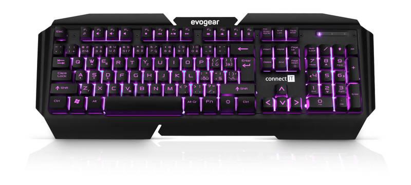 Klávesnice Connect IT Evogear CZ SK černá