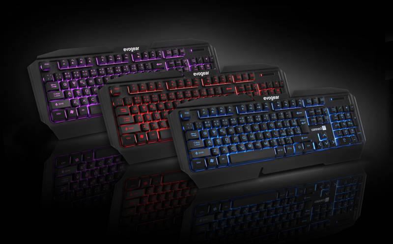 Klávesnice Connect IT Evogear CZ SK černá