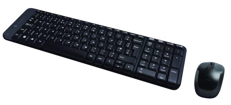 Klávesnice s myší Logitech Wireless Combo MK220, CZ SK černá