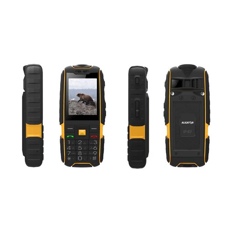 Mobilní telefon Aligator R20 eXtremo černý žlutý