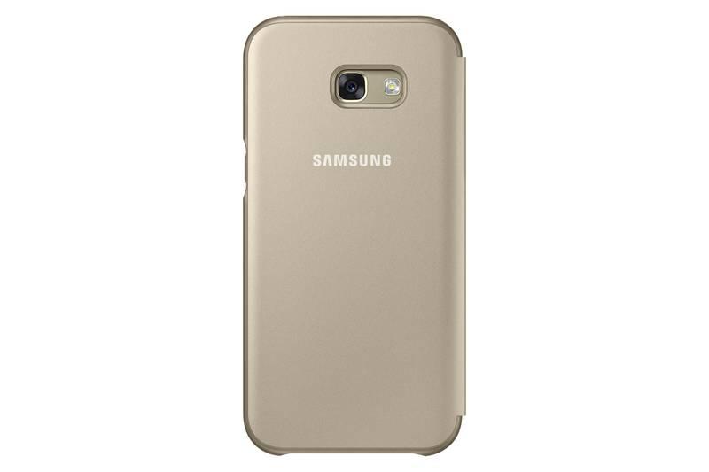 Pouzdro na mobil flipové Samsung Neon flip pro Galaxy A5 2017 zlaté