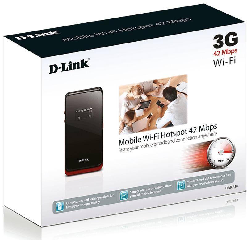 Router D-Link mobilní, DWR-830 3G Wi-Fi Hotspot