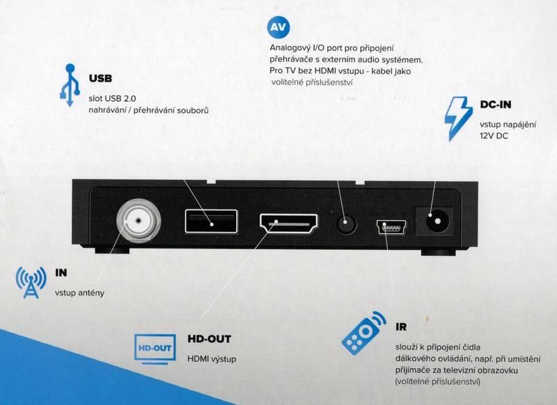 Set-top box Tesla TE-380 mini černý
