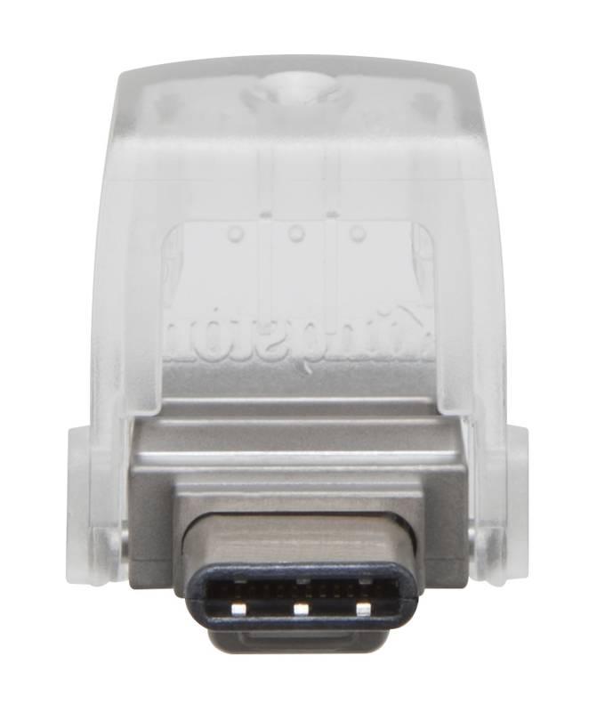 USB Flash Kingston DataTraveler MicroDuo 3C 32GB OTG USB-C USB 3.1 stříbrný, USB, Flash, Kingston, DataTraveler, MicroDuo, 3C, 32GB, OTG, USB-C, USB, 3.1, stříbrný