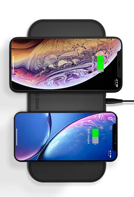 Bezdrátová nabíječka ZENS Dual 10W černá