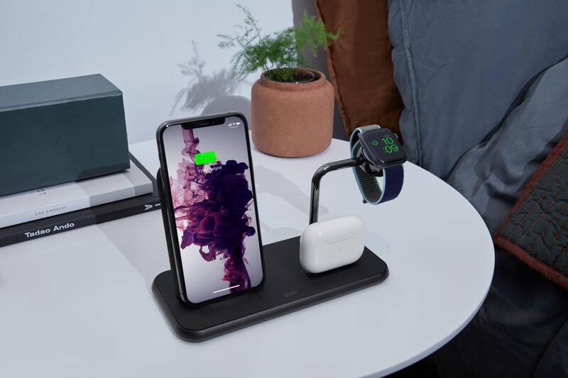 Bezdrátová nabíječka ZENS Stand Dock Watch černá