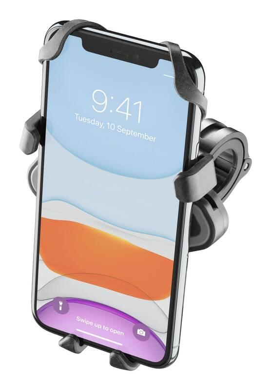 Držák na mobil Interphone Smart Crab s úchytem na řidítka černý