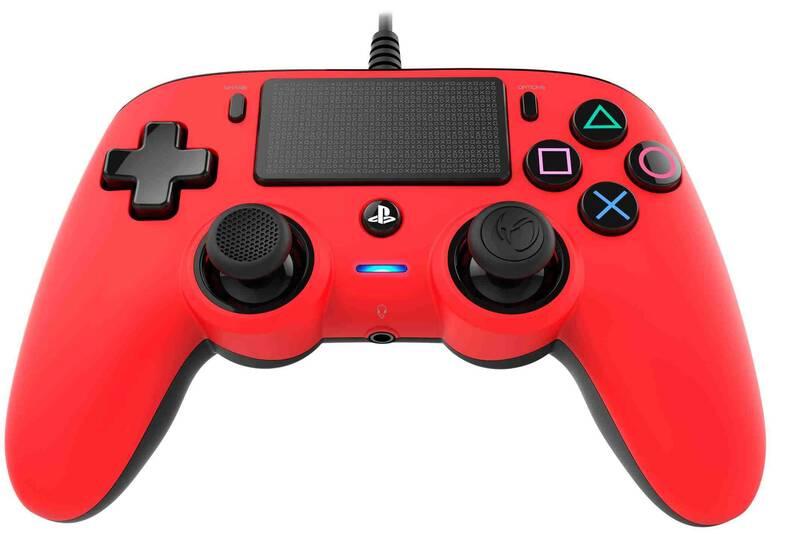 Gamepad Nacon Wired Compact Controller pro PS4 červený, Gamepad, Nacon, Wired, Compact, Controller, pro, PS4, červený