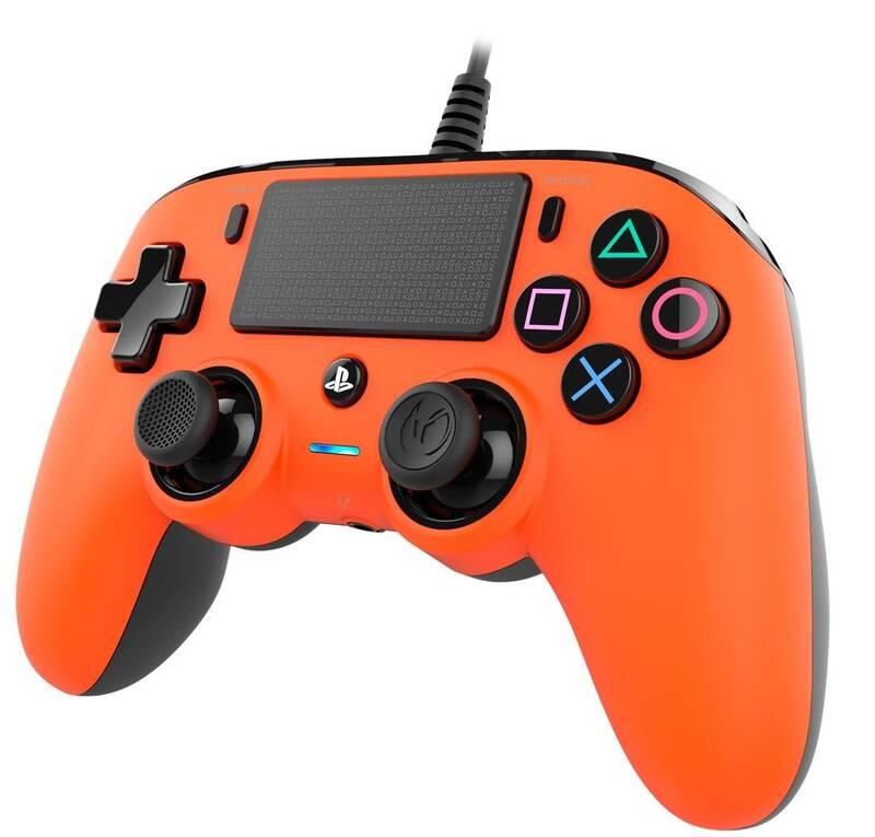 Gamepad Nacon Wired Compact Controller pro PS4 oranžový, Gamepad, Nacon, Wired, Compact, Controller, pro, PS4, oranžový