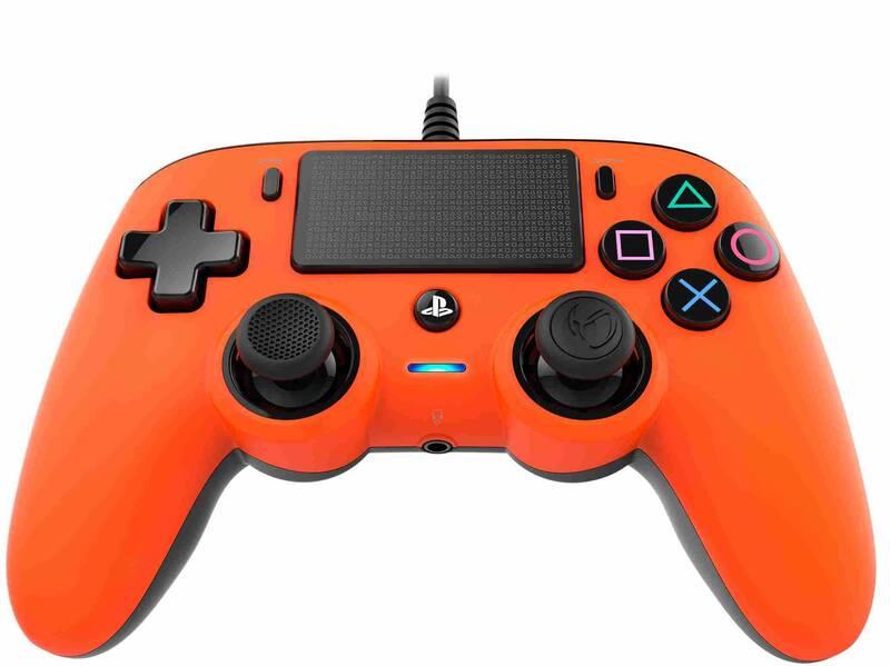 Gamepad Nacon Wired Compact Controller pro PS4 oranžový, Gamepad, Nacon, Wired, Compact, Controller, pro, PS4, oranžový