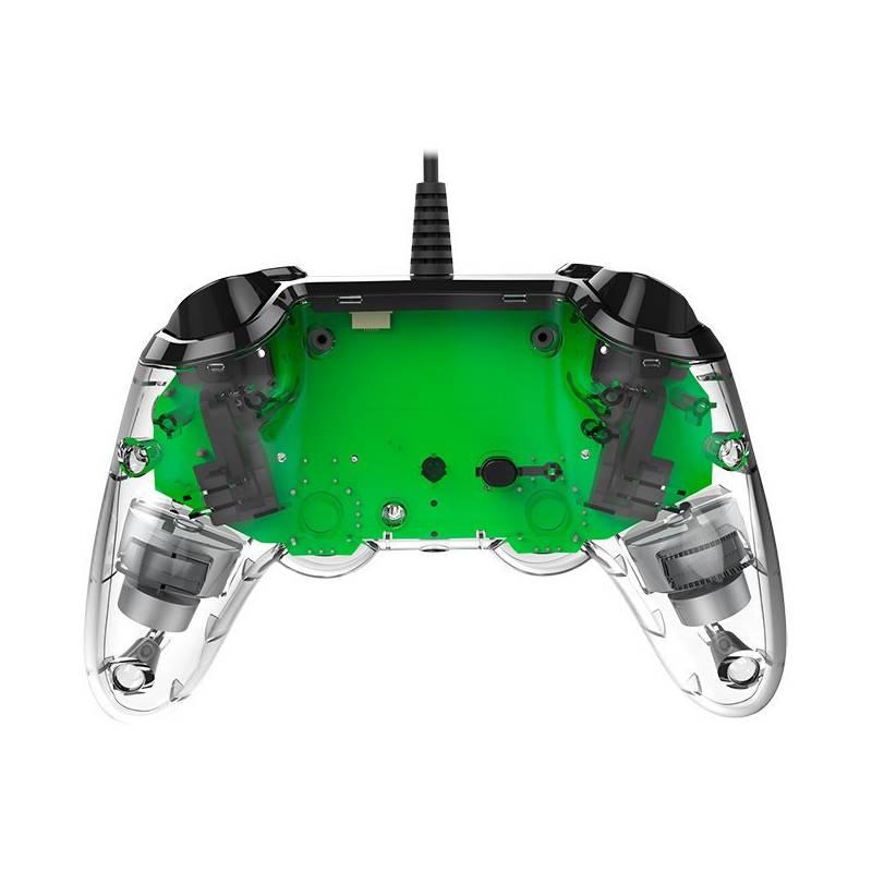 Gamepad Nacon Wired Compact Controller pro PS4 zelený průhledný