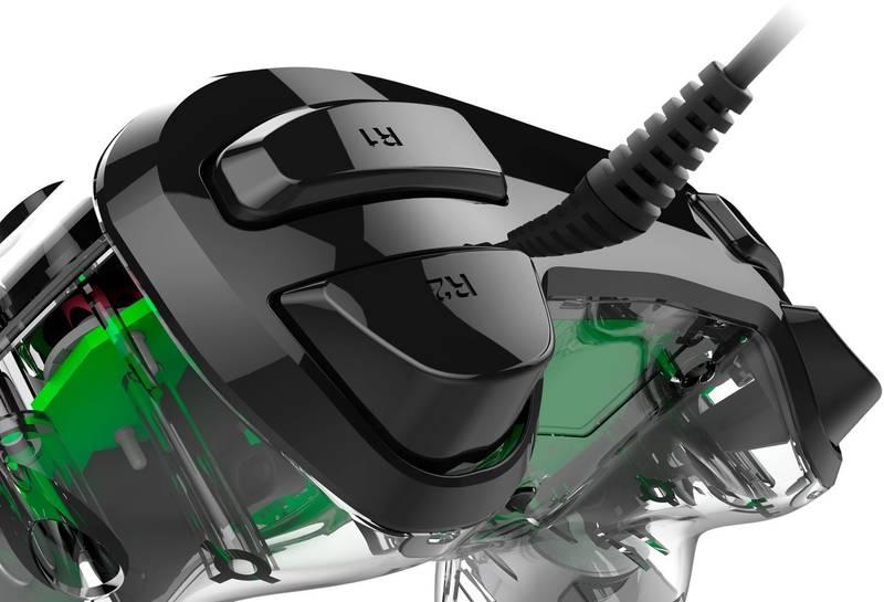 Gamepad Nacon Wired Compact Controller pro PS4 zelený průhledný