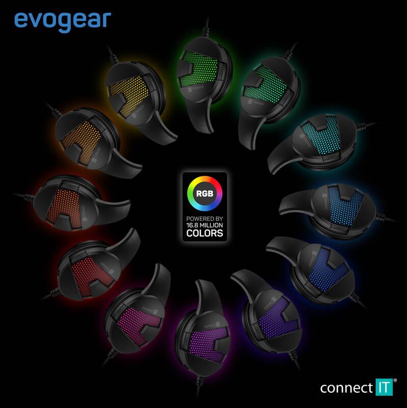 Headset Connect IT Evogear Ed. 2 černý