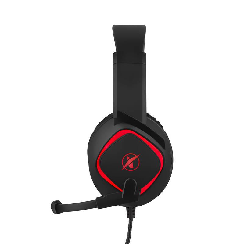 Headset Niceboy ORYX X300 černý červený, Headset, Niceboy, ORYX, X300, černý, červený