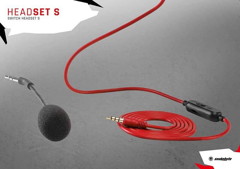 Headset SnakeByte HEAD:SET S černý červený, Headset, SnakeByte, HEAD:SET, S, černý, červený